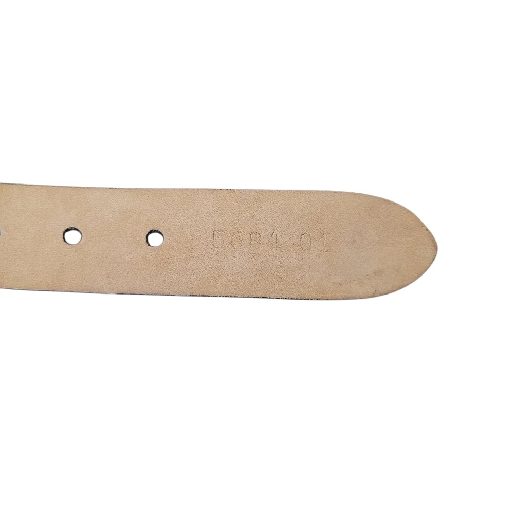 Vintage Black‎ Leather Tortoise Link Belt